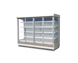 Equipo de refrigeración refrigerado vertical del supermercado de los gabinetes de exhibición de la comida para R404A