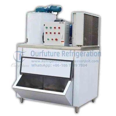 Máquina comercial de Flaker del hielo de R404a 600Kgs con el condensador de la refrigeración por aire