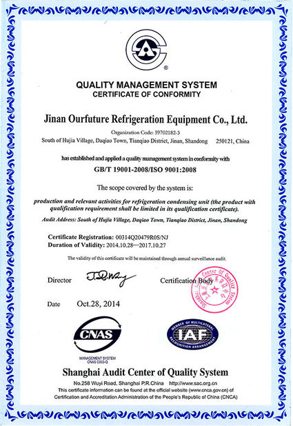 China Shandong Ourfuture Energy Technology Co., Ltd. certificaciones